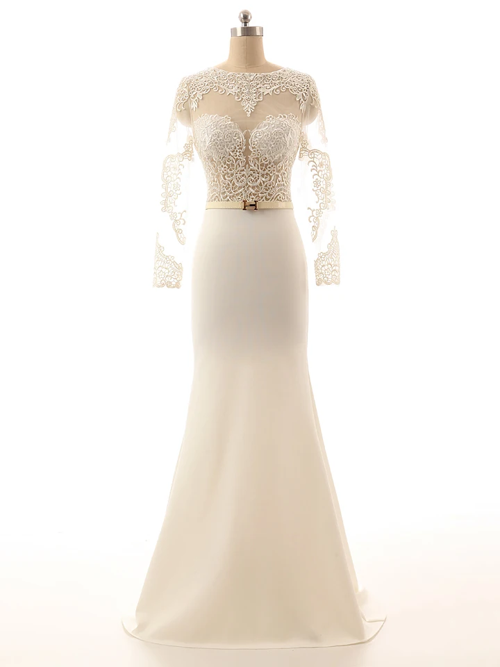 white mermaid evening gown