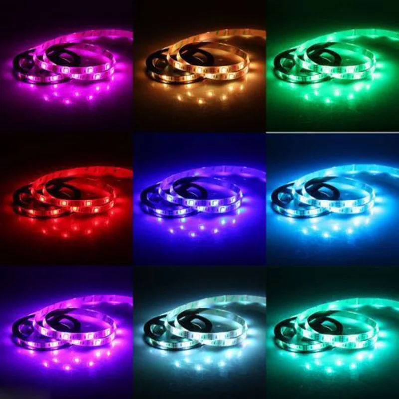 Светодиодная лента с дистанционным управлением 220 В 20 цветов RGB 15 м М 5050 Гибкие
