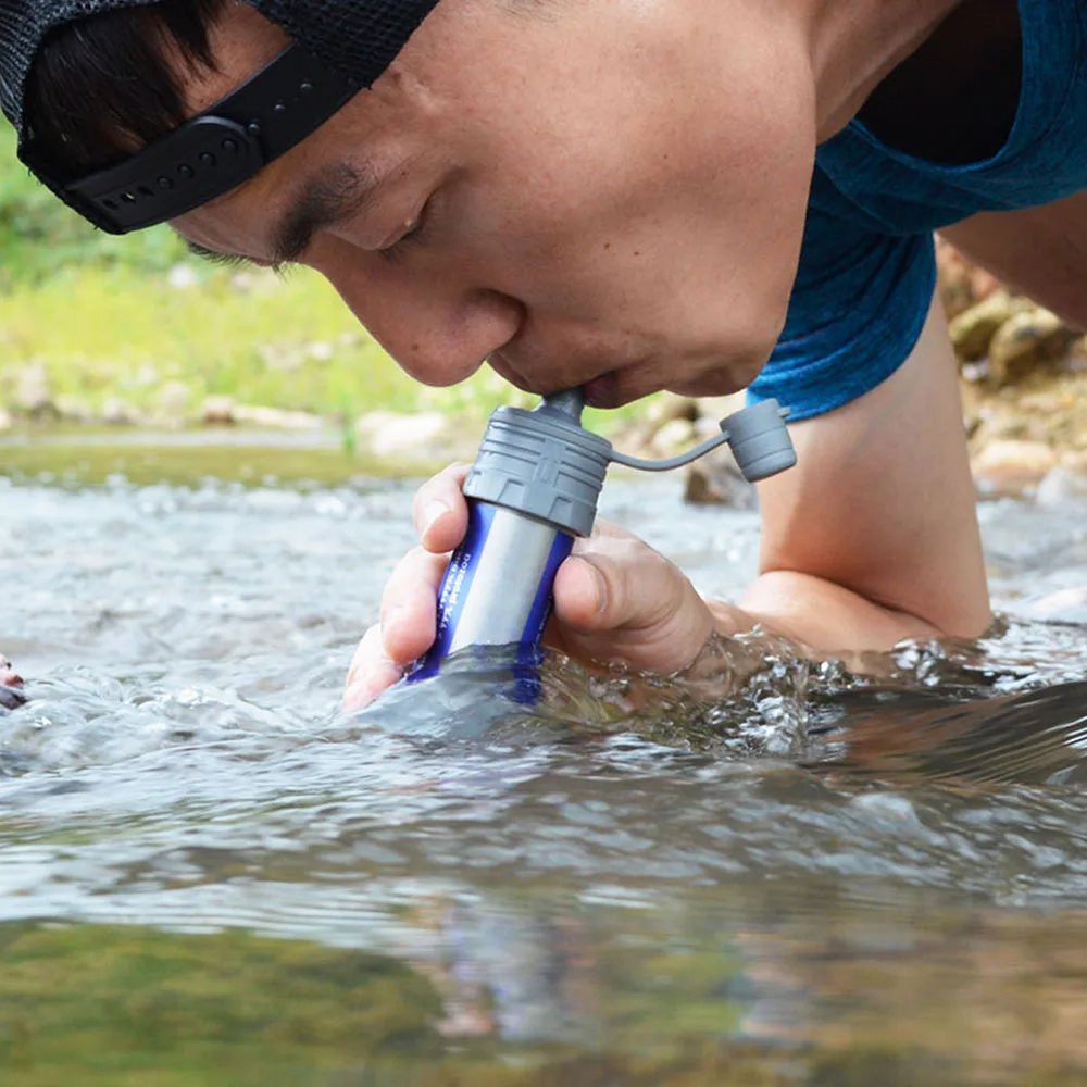 Outdoor Water Filter System 5000 Liters Water Filtration Straw Water Purifier for Emergency Survival Tool Camping Equipment