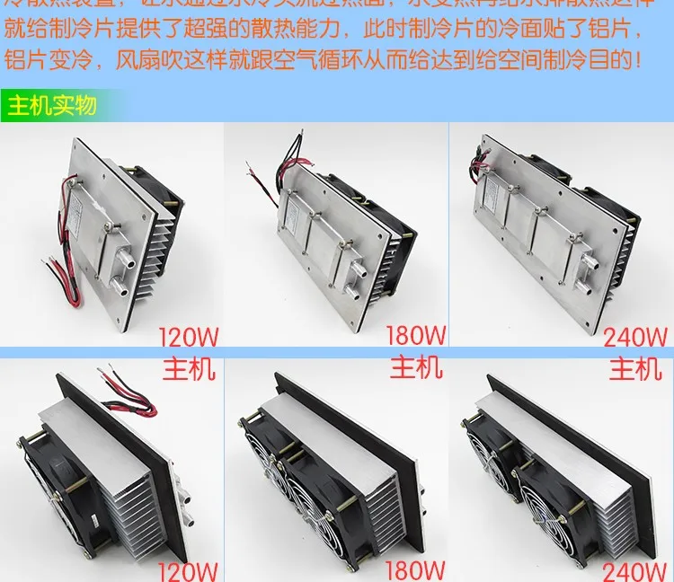 12V 180 Вт полупроводникового электронные Парр Пельтье пленка Кондиционер водяного охлаждения холодной Алюминий вентилятор радиатора