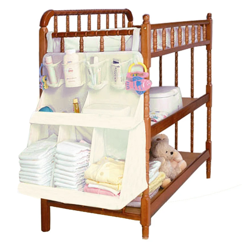 Waterproof Diapers Organizer Baby Bed Hanging Bag Portable Storage Bedding Accessories 63 48 25cm