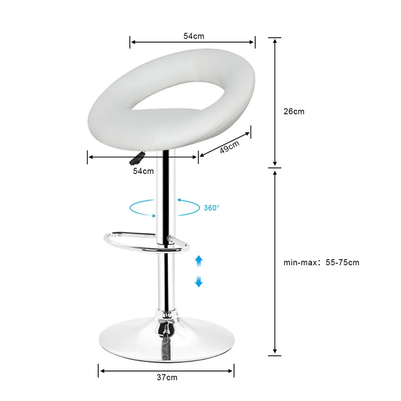 2 шт. регулируемый барный стул современные барные стулья барный стул Кожезаменитель вращающийся барный стул пневматический счетчик стул для паба HWC