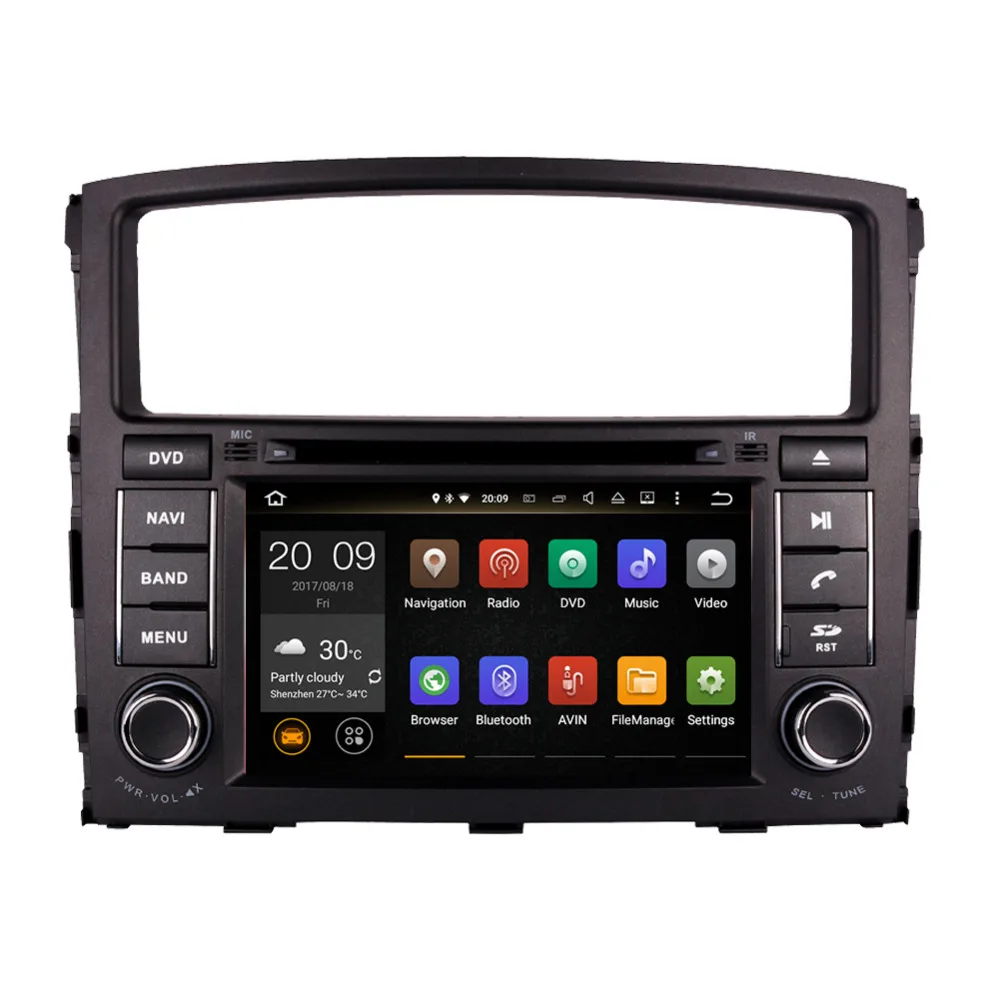 Top 7 Inch Android 8.0 Octa Core 4GB RAM Car CD DVD Multimedia Player For Mitsubishi Pajero V97 2006- GPS Navigation Radio Stereo 2
