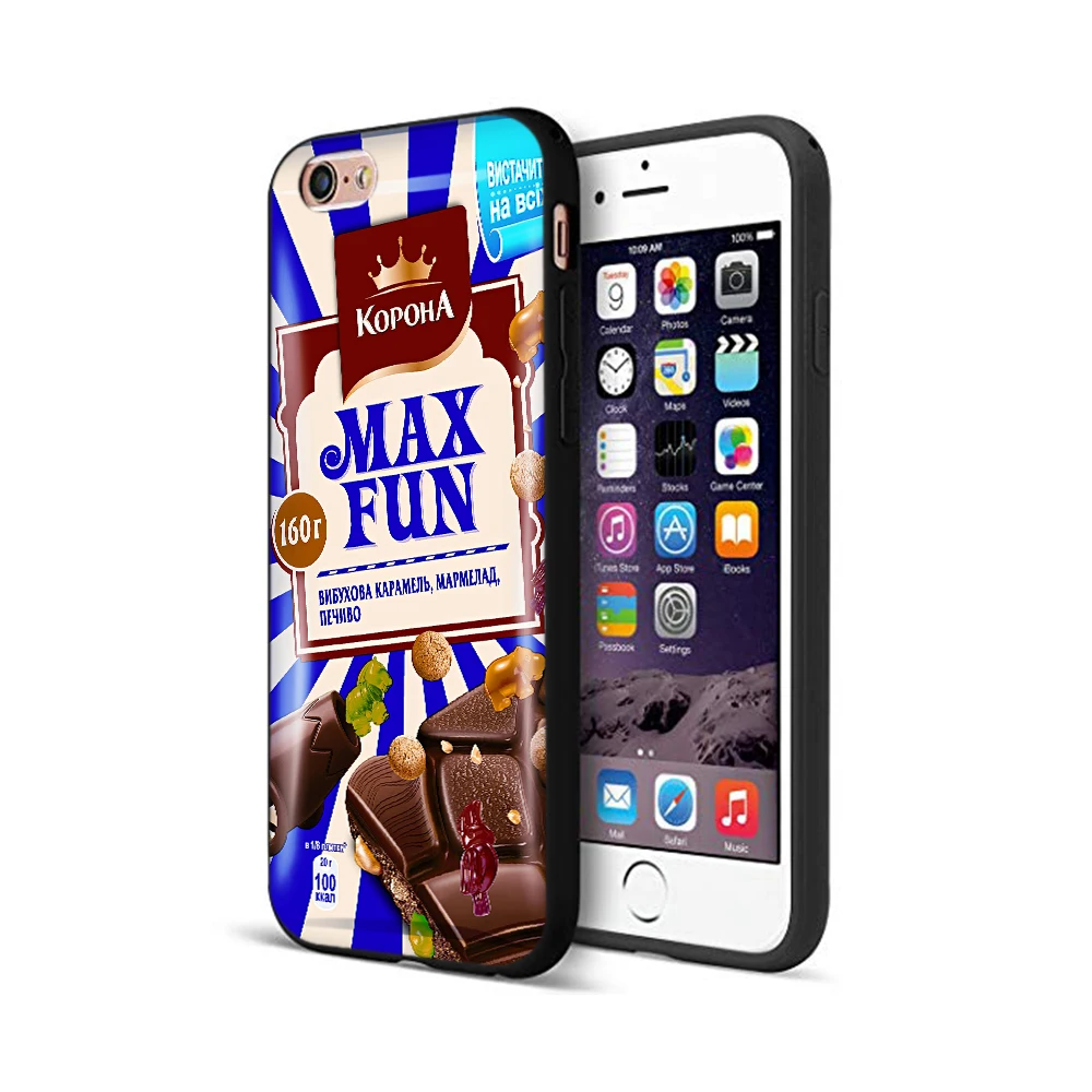 Черный чехол ТПУ для iphone 5 5s se 6 6s 7 8 plus x 10 чехол силиконовый чехол для iphone XR XS 11 pro MAX чехол Аленка Бар Шоколад