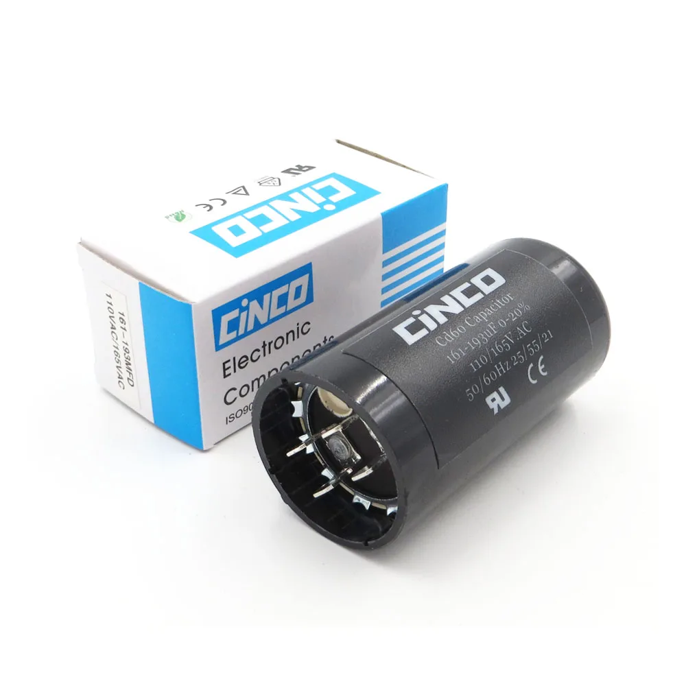 

161-193MF 110V 125V 165V CD60 Motor Starting Capacitors Electrical Engine 161 193 Mfd uF mf HVAC Electrolytic 110VAC 125VAC