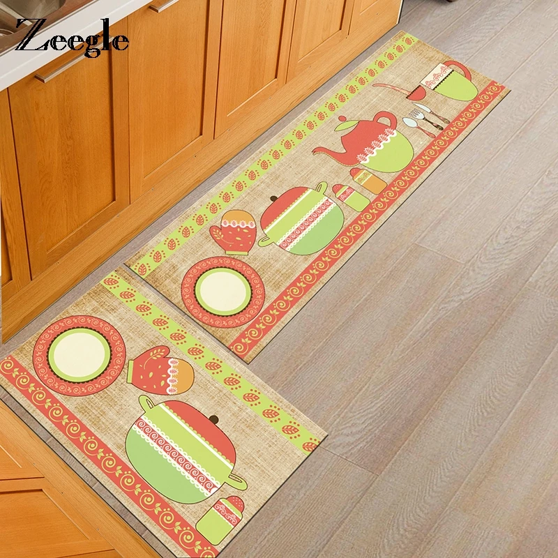 2pcs Nonslip Kitchen Mat Rubber Doormat Rubber Rug Carpet Floor Mat Kitchen USA 