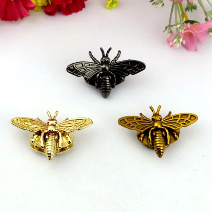

Bags accessories bee adornment Lock buckle Hardware Accessorie Bag lock ornament DIY handwork repair bag 2set/lot gold and black