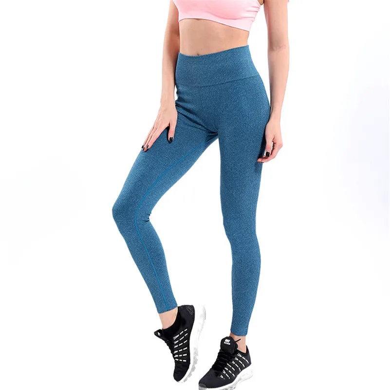 Для женщин Йога эластичные брюки с высокой посадкой леггинсы для занятий фитнесом, леггинсы для занятий спортом, брюки тонкая спортивная одежда для бега быстрое высыхание тренировочные штаны