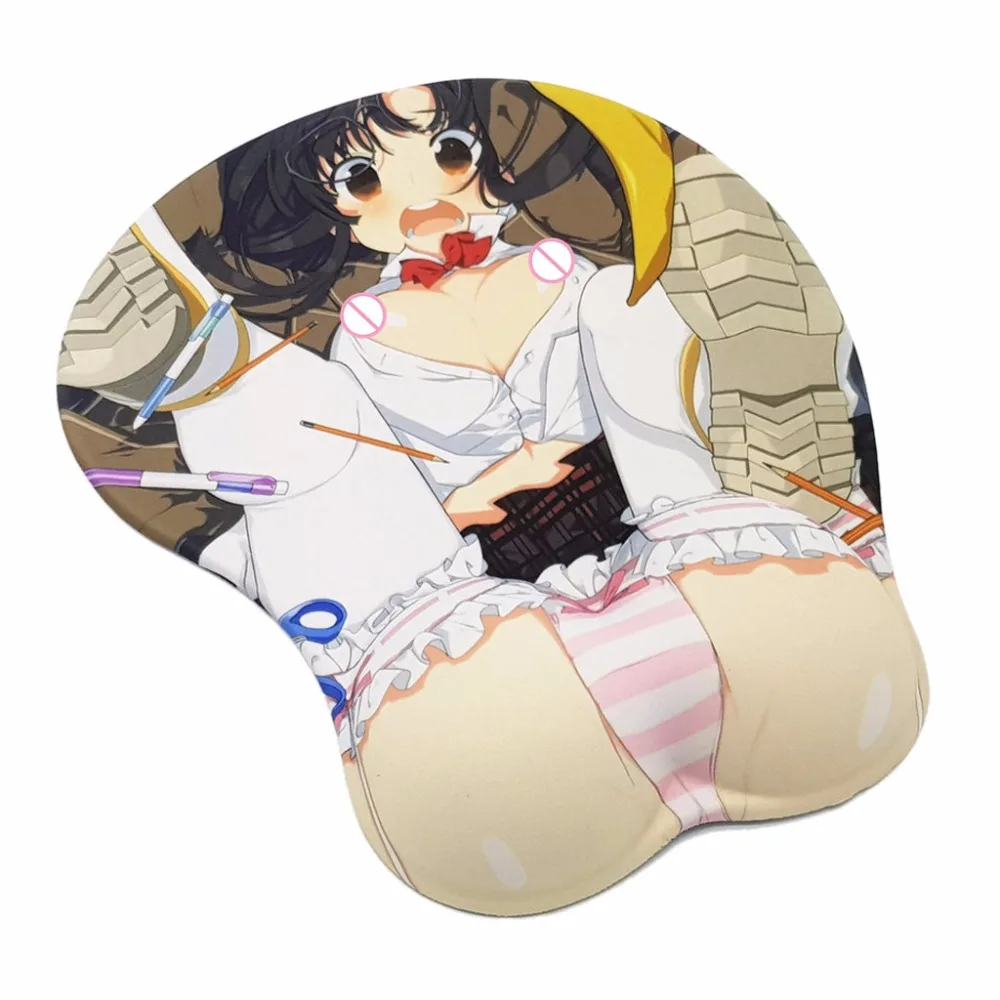 Senran Kagura аниме игровой 3D коврик для мыши с мягким запястьем 2WAY