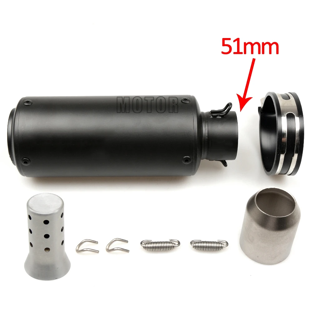EP-062-BK-51MM Мотоцикл 51 мм/61 мм выхлопная труба Системы дБ убийца для YAMAHA MT07 MT09 FZ07 FZ09 MT/ФЗ 07 09 MT10 XSR 700 900 R1 R3 R6 - Цвет: EP-062-BK-51MM