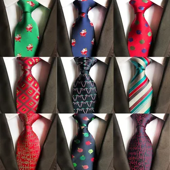 

CityRaider 2019 New Brand Design Holiday Cosplay Silk Ties for Men Novelty Patter Xmas Necktie Christmas Neck Tie Red Blue A145