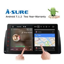 A-Sure Car Android 7.1 GPS Player for BMW E46 3 Series Rover 75 MG DAB+ Radio 9 inch player Mirror link WIFI BT Navigation