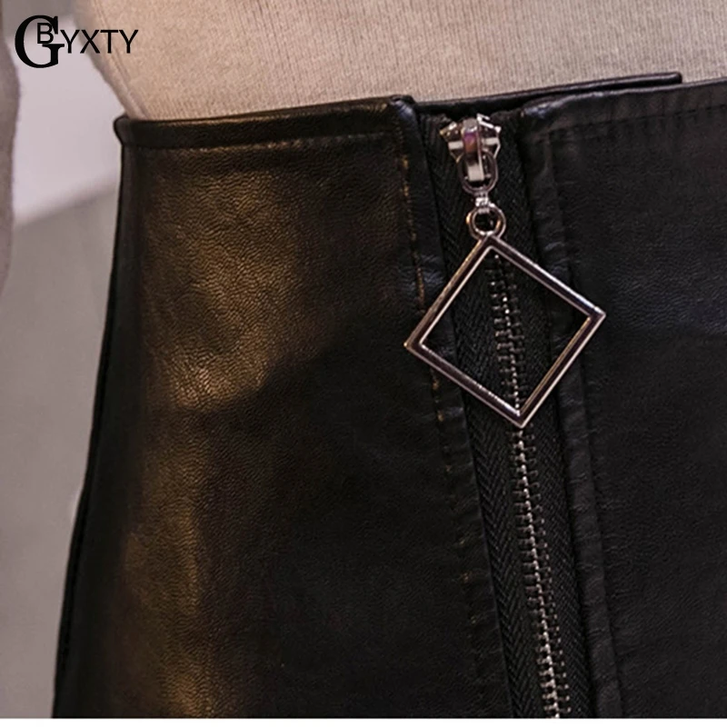 Женская юбка с высокой талией GBYXTY jupe cuir femme из искусственной лакированной кожи