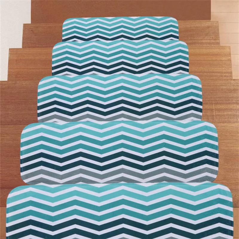 XYZLS 5 шт./компл. Европейская простая полосатая противоскользящие лестничные Коврики для лестницы этапная пластина коврик на кухню Пол Дверной Коврик