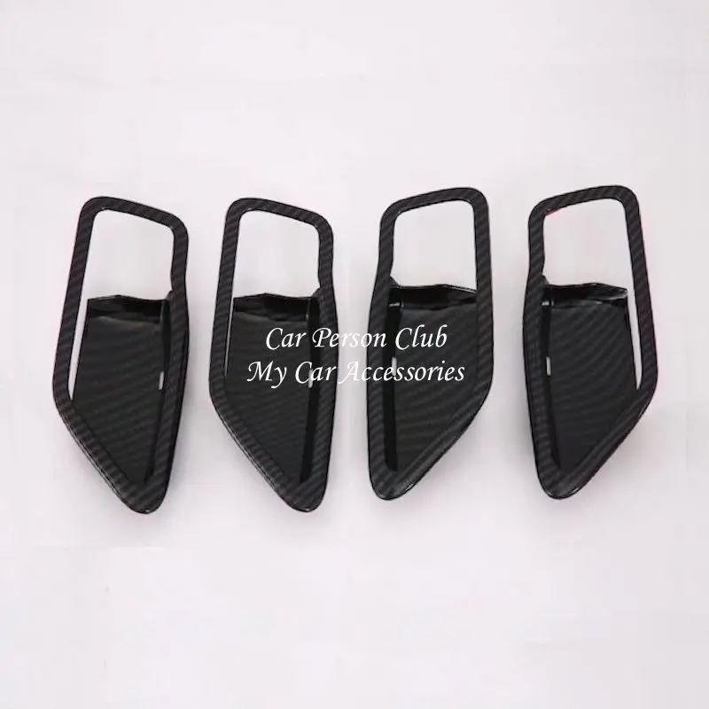 

For Toyota Corolla 2019 2020 Interior Door Handle Bowl Frame Cover Frame Trims Carbon Fibre Stickers Car Styling Accessories