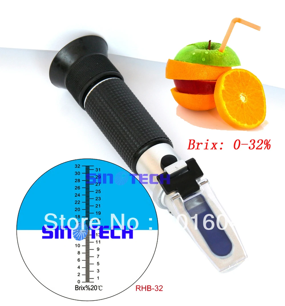 Ручной Сахар рефрактометр brix 0-32% rhb-32atc