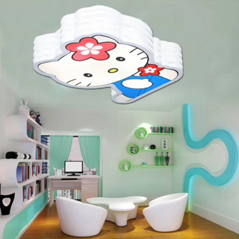

Simple Creative 85-265V 24W Modern Hello Kitty LED Ceiling Lamp Children's Room Decorative Lighting LED Night light Reading Lamp