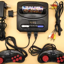 FEIHAO Ретро ТВ Видео игровая консоль для MegaDrive 16 бит игровой Картридж с 14 встроенными играми и 18 в 1 игровая карта AV выход