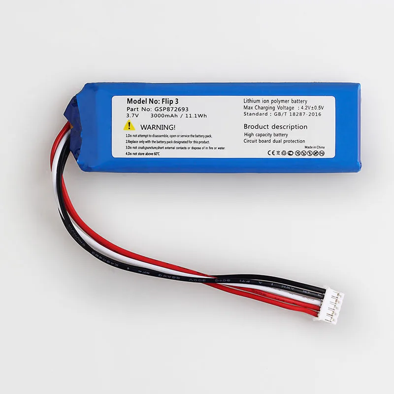 Аккумулятор WONKEGONKE для JBL Flip 3 серый GSP872693 P763098 03 аккумуляторы номер отслеживания |