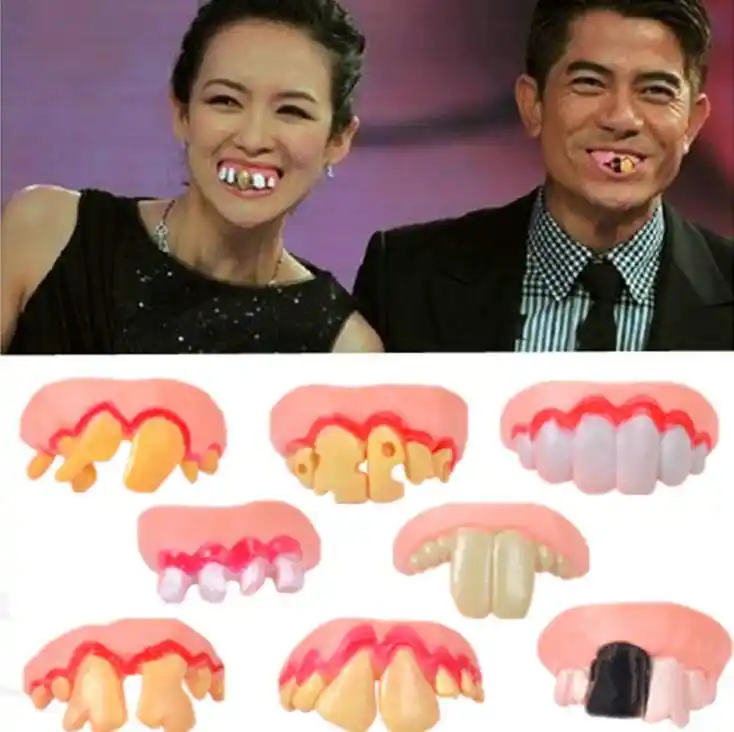 Fausses dents en acrylique pour Halloween et cosplay