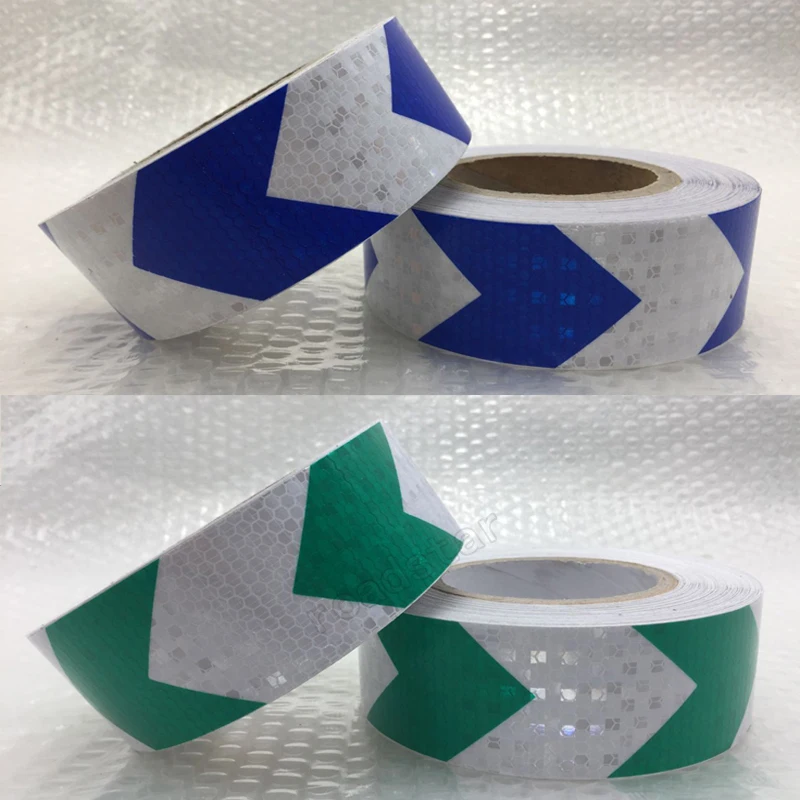 

50mmx25m Shining reflective warning tape with arrow printing
