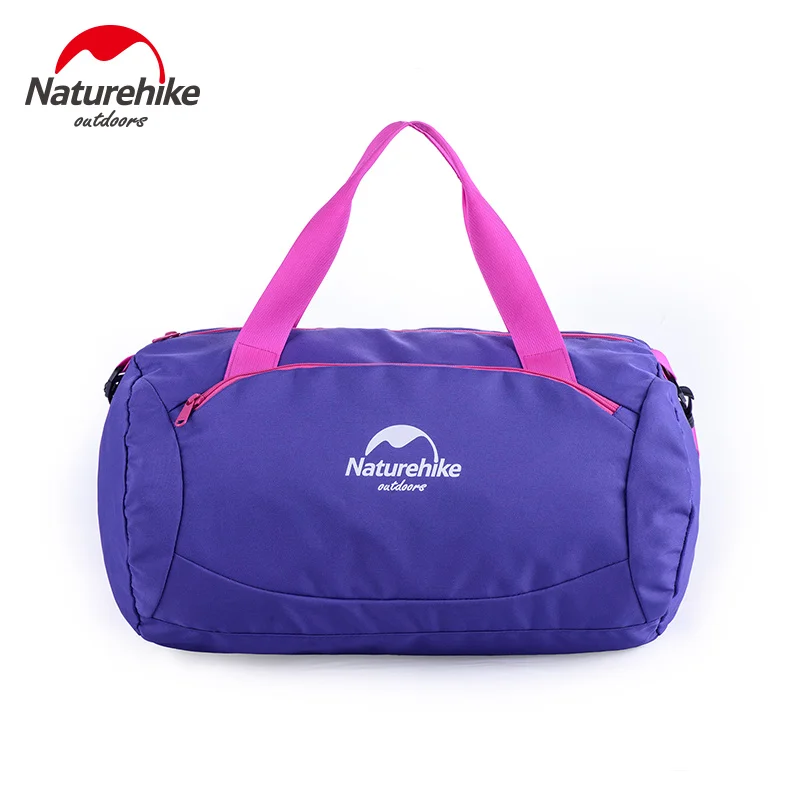 NatureHike, складная сумка для плавания, комбинированная сумка для сухих и влажных вещей, спортивные сумки для спортзала, на открытом воздухе, на одно плечо, водонепроницаемая сумка с ручкой большой емкости - Цвет: Purple