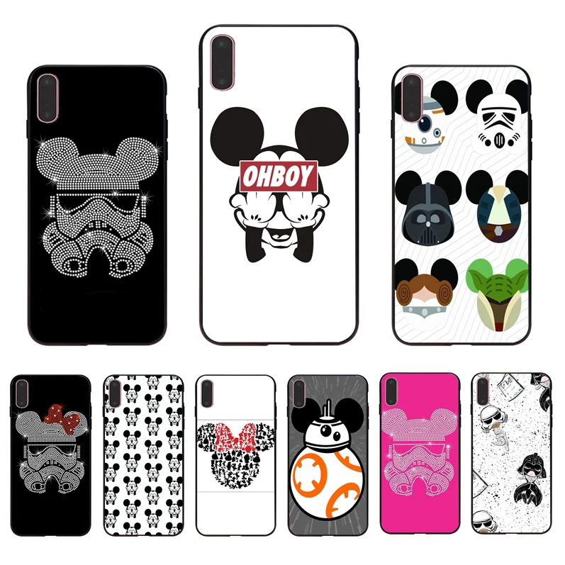

IMIDO Mickey star wars design Soft silicone phone case For iPhone 7 8 7plus 8plus X XS XR Xsmax 6 6S 6plus 6splus 5 5s se shell