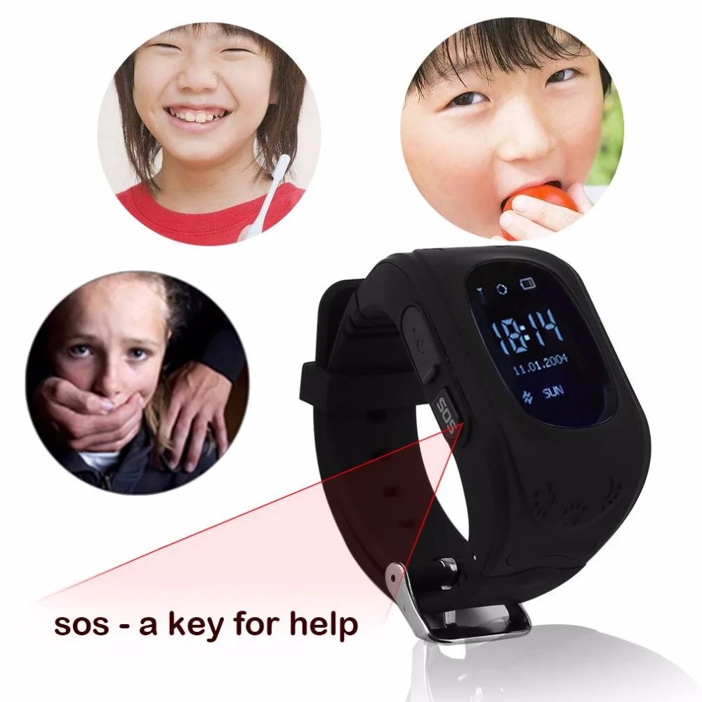 

2018 Children Kids Clock SOS Wrist Watch Accurate Tracker Sleep Tracker Wristwatch Emergency Anti-Lost For Android Smart Watch