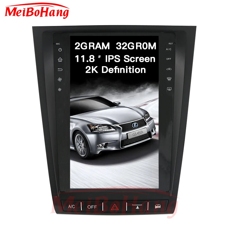 Sale 1 Din Tesla Vertical Style 11.8 Inch Andriod 7.1 Car GPS NAVIGATION MEDIA SCREEN FOR LEXUS GS 2004-2011 2