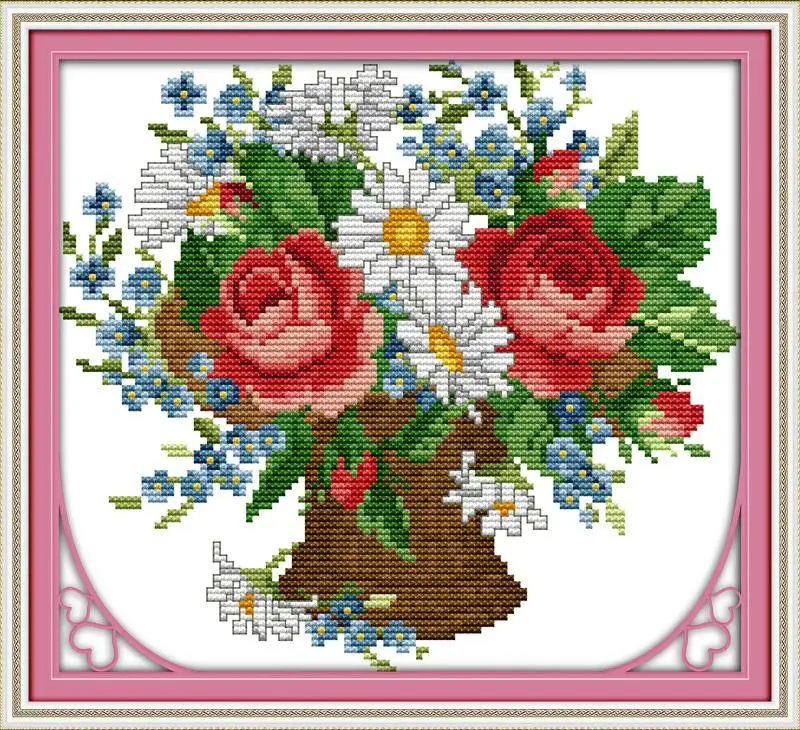 All flowers Bloom Together DIY needlework DMC Counted Cross Stitch Kits for Embroidery Stitching Home Decor Crafts | Дом и сад