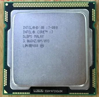 Intel i7 880 I7-880 3,06 GHz 8M SLBPS четырехъядерный восьминитный настольный процессор i7-880 процессор 1156pin