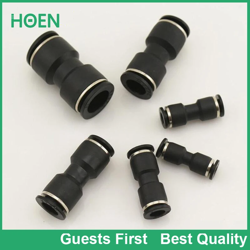 

100PCS/LOT PU6 Pneumatic quick plug connection through pneumatic joint Air Pneumatic 6mm to 6mm PU-6