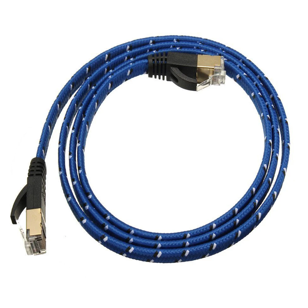 

#B21 RJ45 CAT 7 CAT7 Ethernet Internet LAN Patch Network Flat Cable Cord B21