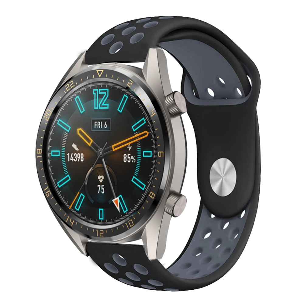 Силиконовый ремешок 22 мм для Huawei Watch GT Смарт часы Samsung Galaxy 46 Силиконовые Ремешки