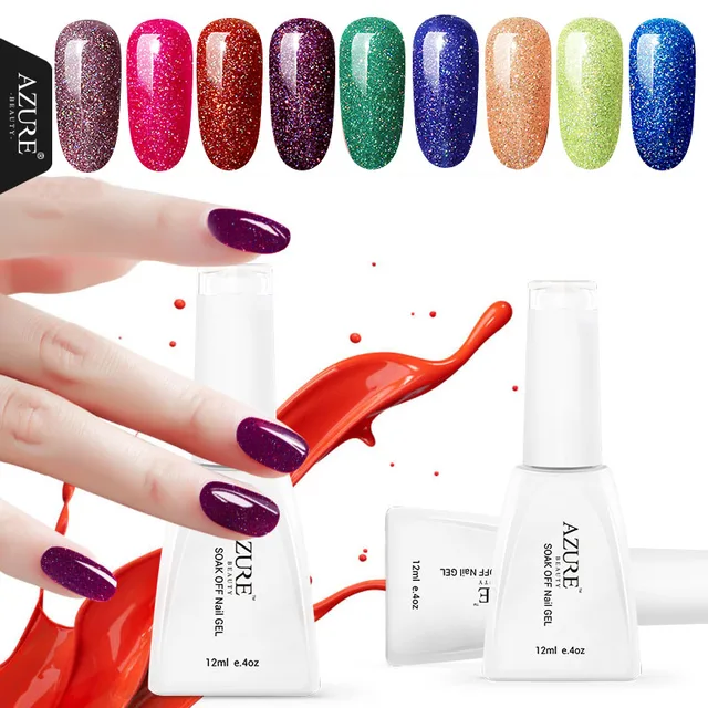 Azure 1pcs 12ml Colorful Neon Gel Nail Polish Soak Off Uv Azure 1pcs 12ml Colorful Neon Gel Nail Polish Soak Off Uv Long Lasting