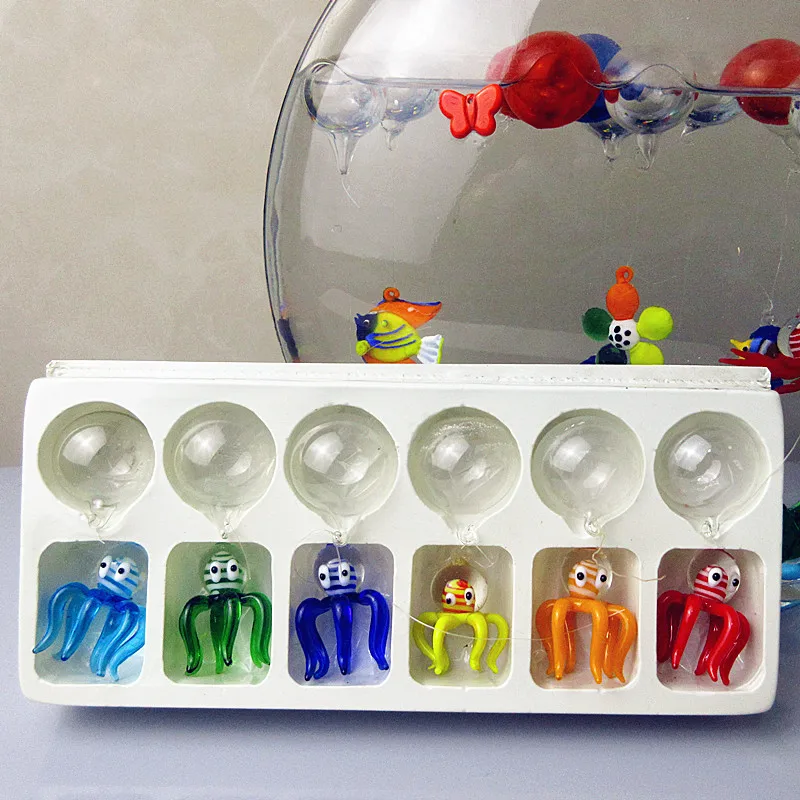 Floating glass fish Aquarium Mini Fish Figurine Hand blown glass fish Lamp working Glass