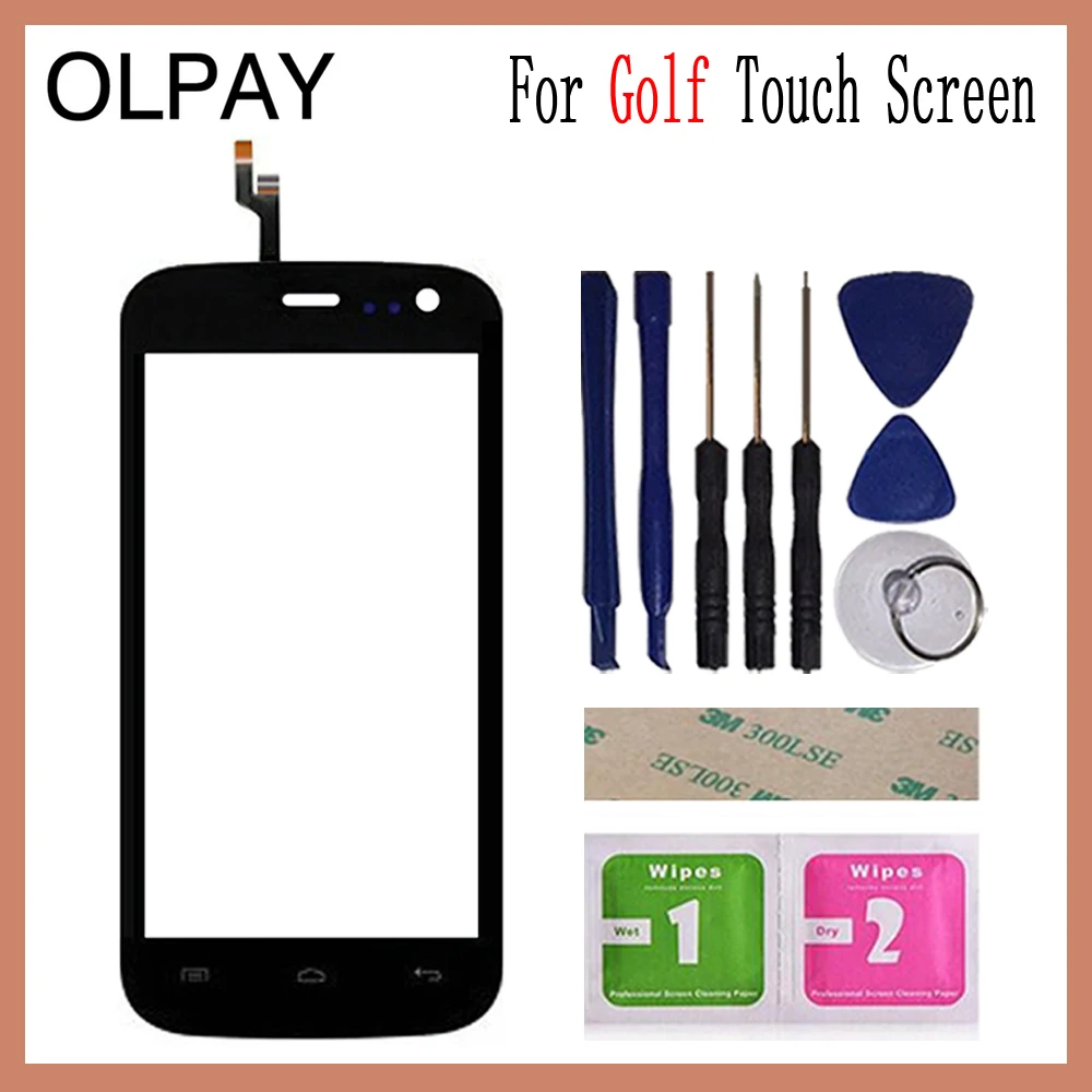 OLPAY 4,5 дюймов протестированное переднее внешнее стекло для Explay Golf сенсорный экран дигитайзер панель объектив сенсор инструменты Бесплатный клей и салфетки