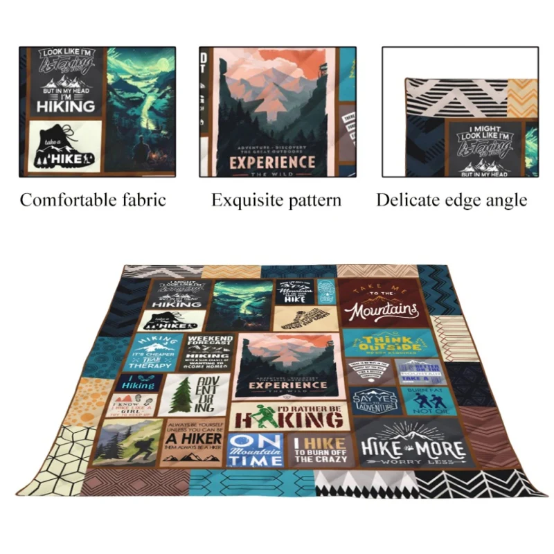 

Travel Plush Blanket Wall Hanging Tapestry Thicken Picnic Mat Soft Daughter of Sun and Moon Pattern Pad for Home Hotel Decor