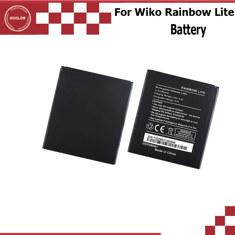 Ocolor для Wiko Rainbow Lite батарея 2000 мАч Высокая емкость запасная долгое время ожидания |