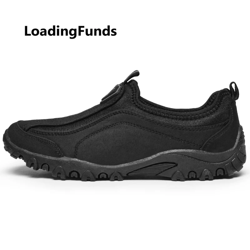 KFX Men's Walking Shoes Leather elasticity flexibility Easy Bending Old Men Sneakers Flat Shoes
