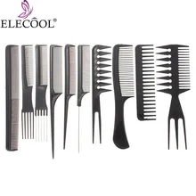 ELECOOL профессиональный набор расчесок для волос 10 шт., парикмахерская расческа для волос, Антистатическая расческа для волос, набор инструментов для укладки волос для парикмахерской