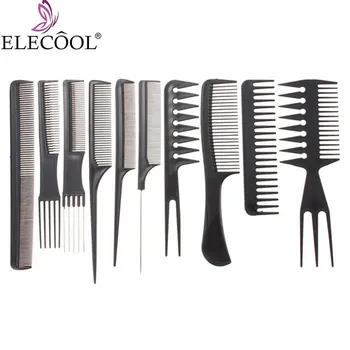 

ELECOOL Professional 10pcs Hair Combs Kit Salon Barber Comb Brushes Anti-static Hairbrush Hair Styling Tool Set for Hair Salon