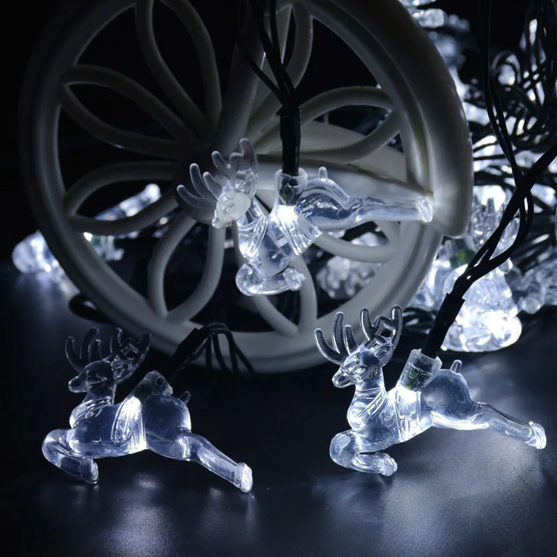 Solar Powered String Lights Christmas Outdoor Decoration Deer Shape 4