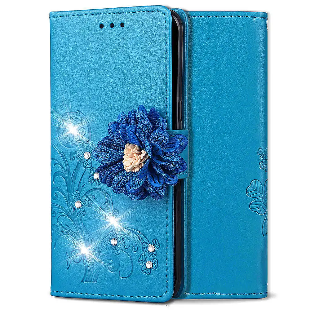 New For Huawei P Smart 2019 Case Luxury diamond flip leather PSmart Dual Full Protective Cover 6.21 | Мобильные телефоны и