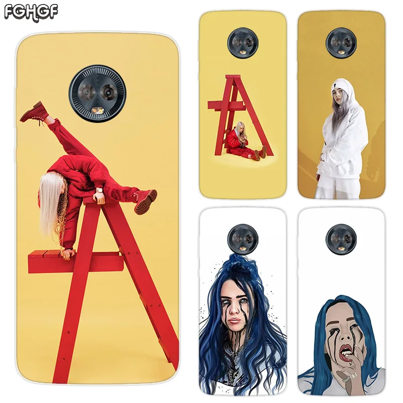 Silicone Hull Shell Back Case For Motorola MOTO G5 G5S G6 G4 E4 E5 Plus X4 Riverdale Cover Billie Eilish Independent singer |