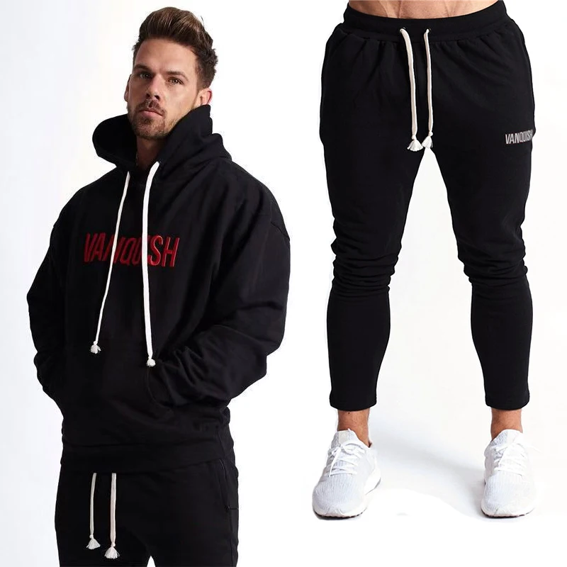 2019 New Vanquish Men Set Running Jogger Oversized Tracksuit Autumn Fitness Bodybuilding Hoodies+Pants Sport Jacket Winter Male 2019 New Vanquish Men Set Running Jogger Oversized Tracksuit Autumn Fitness Bodybuilding Hoodies+Pants Sport Jacket Winter Male