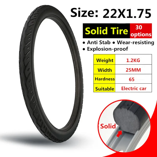 Tube Tires For Cars, 221 75 Electric Car Solid Tire Free Inflatable Solid Tyre 22x1  Inch Without Inner Tube 22x1 75 Electrombile Tires, Tube Tires For Cars