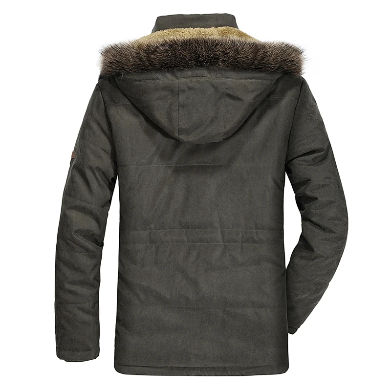 Зимняя куртка мужская 5XL 6XL хлопковая стеганая теплая парка пальто повседневная куртка из искусственного меха с капюшоном флисовая длинная мужская куртка-ветровка для мужчин