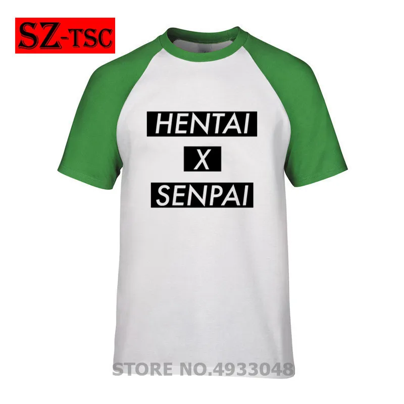 Футболка мужская повседневная 100% хлопок дизайнерская тенниска Hentai X Senpai летняя