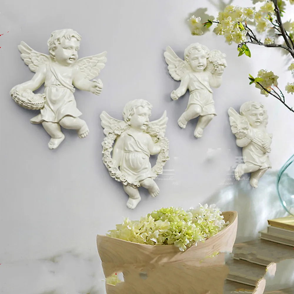  1 SET(4pcs) Wall decoration home living room bedroom entrance wall hanging restaurant Angel video w - 32882277657